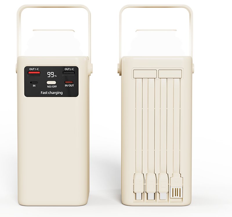 60000mAh camping power bank with three-mode flashlight