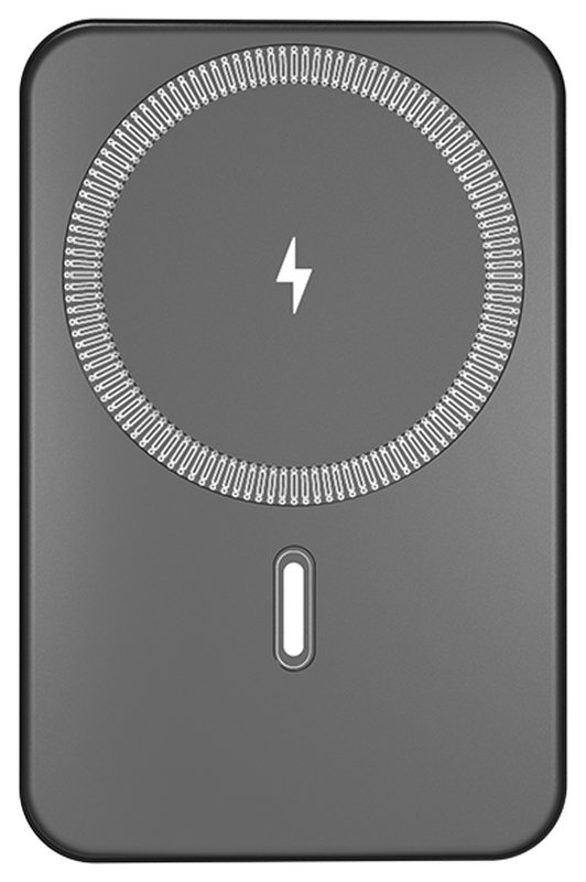 Magnetic aluminum wireless power bank with LED display